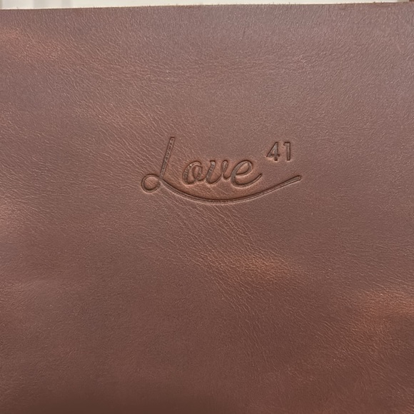 Love41 Small Simple Leather Tote-Dark Coffee Brown - Picture 3 of 7